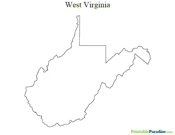 Printable Map of West Virginia