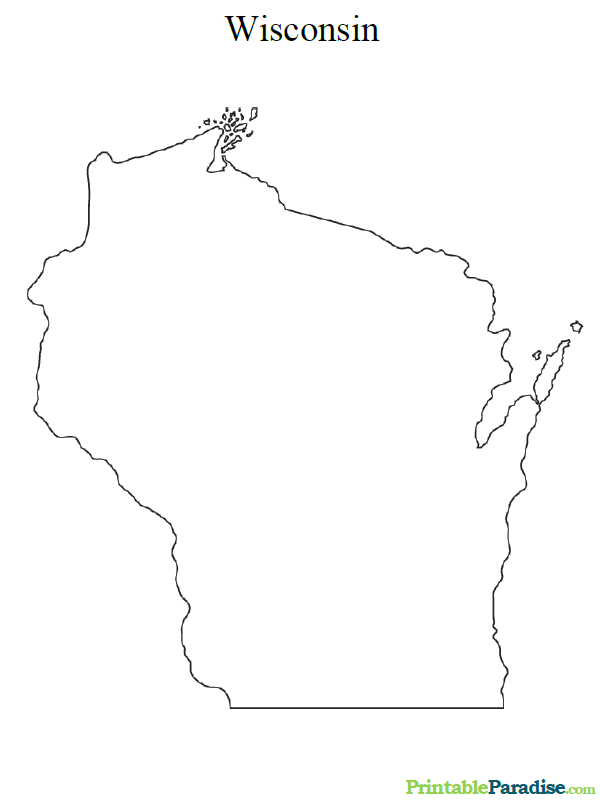 Printable Map of Wisconsin