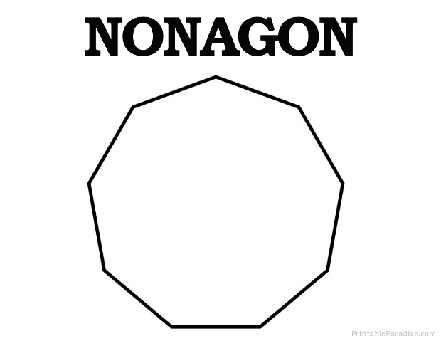 Printable Nonagon Shape