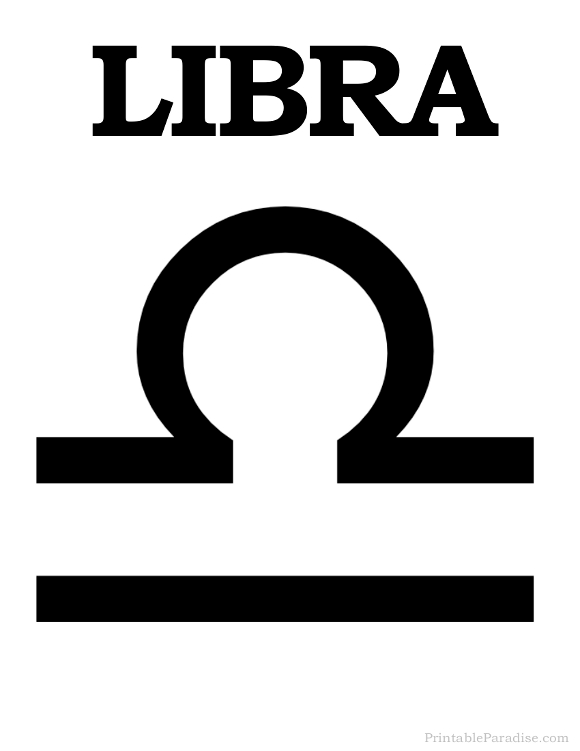 Printable Libra Zodiac Symbol